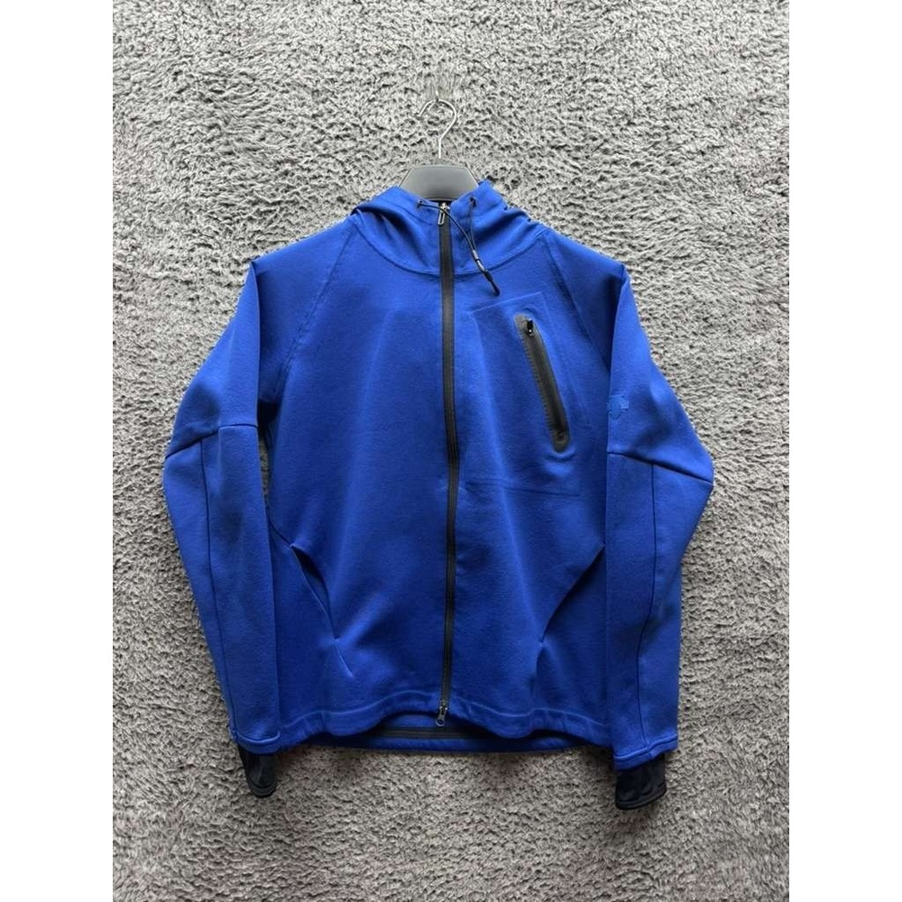 Descente Full Zip Hooded‎ Parka Jacket w/ Cuffs Blue AAM9F260 Mens Size M